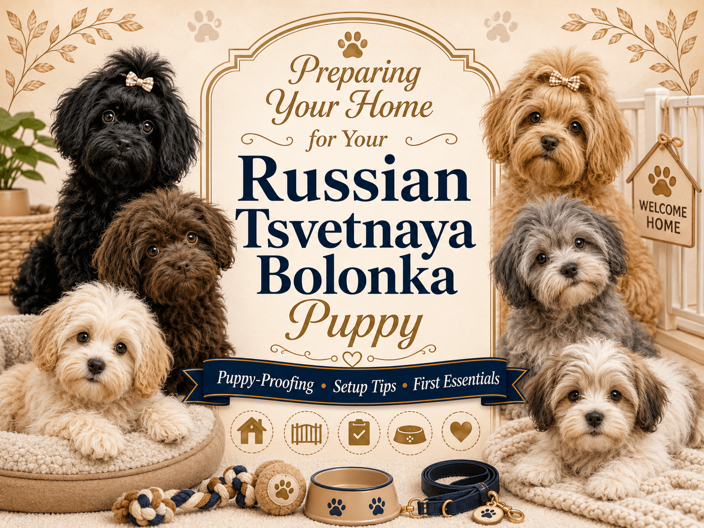 Preparing Your Home for your Russian Tsvetnaya Bolonka Puppy